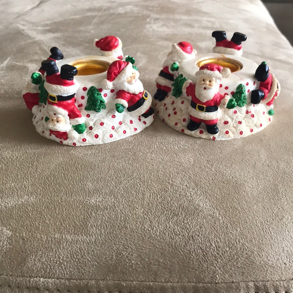 ❤️Santa Taper Candle Holders - set of two